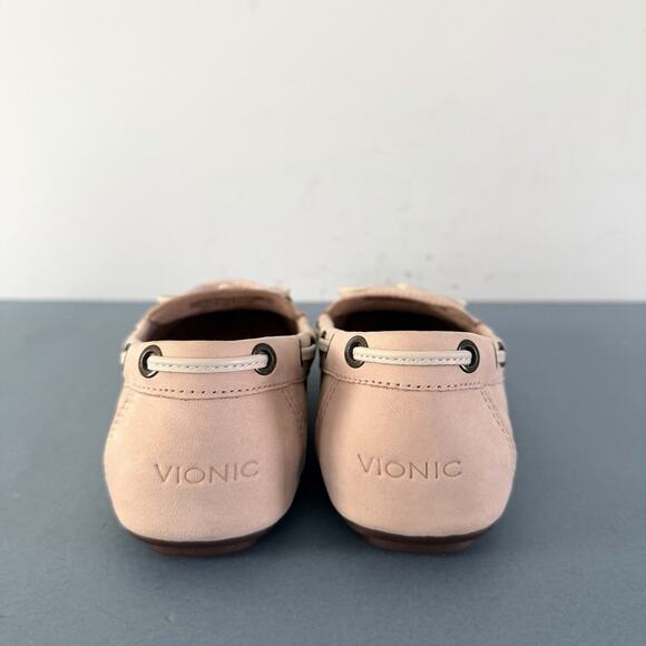 Vionic Honor Virginia Light Pink Slip On Comfort Boat Shoe Moccasin Loafers - Picture 7 of 10